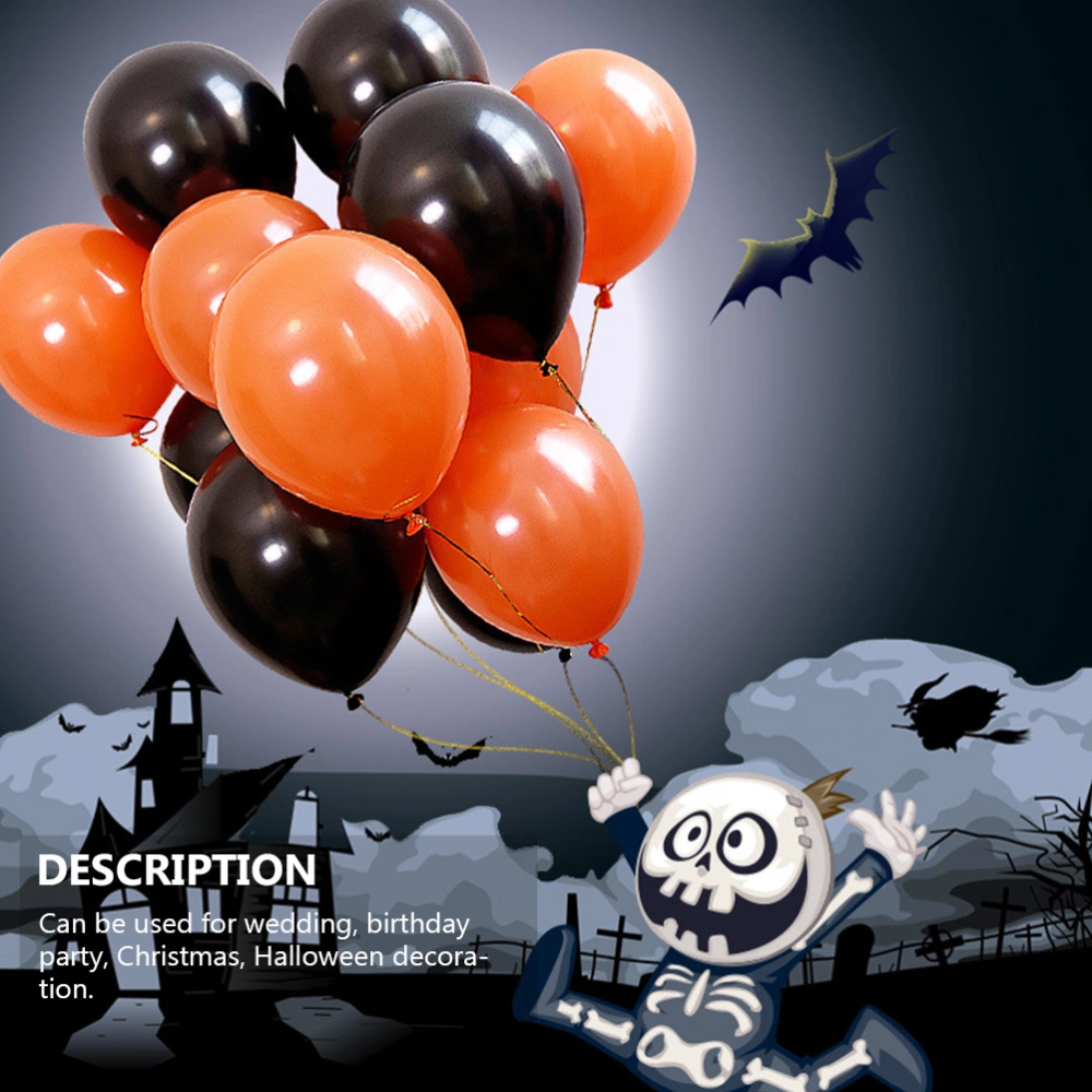 2 Set/200pcs Halloween Balloon 10 Inches Latex Balloons Party Decoration