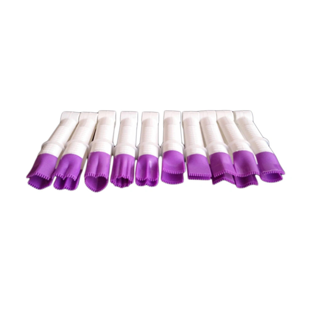 10Pcs DIY Sugarcraft Cake Decorating Fondant Plastic Lace Clip Cake Decorating Tools Baking Cookie Biscuit Cake Mold(Random of Purple and Green)