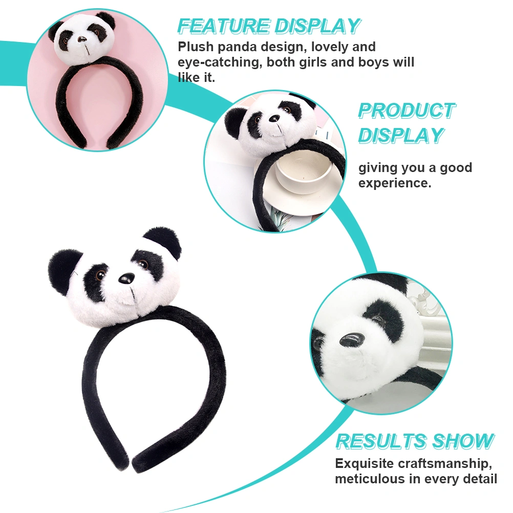 Panda Headband Giant Panda Headdress Festival 3D Cartoon Headband Photo Prop