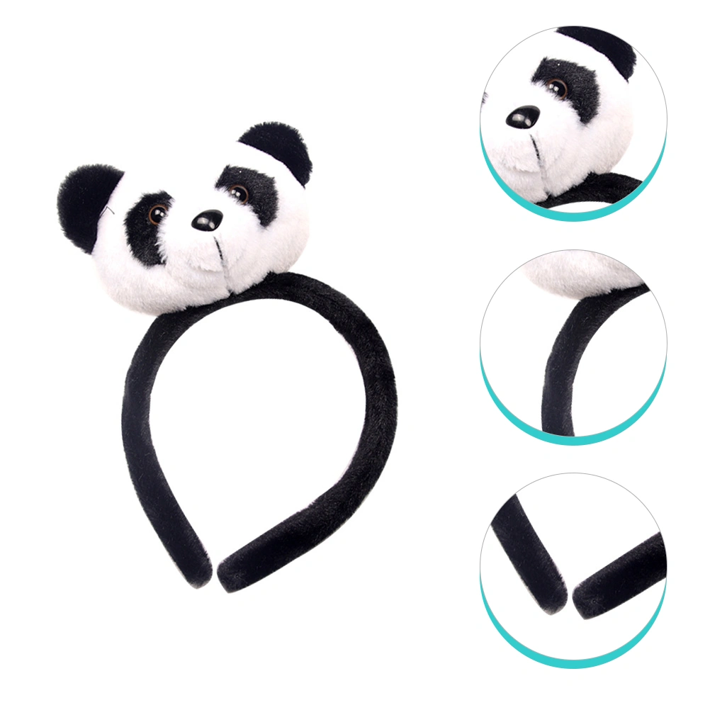 Panda Headband Giant Panda Headdress Festival 3D Cartoon Headband Photo Prop