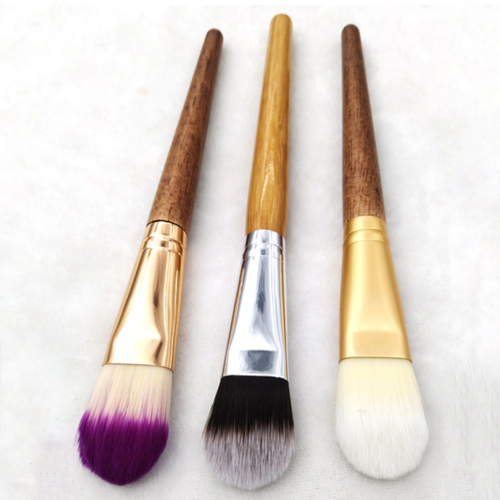 6pcs Bamboo Handle Cosmetic Brushes Sets Makeup Brush for Home Travel Outdoor