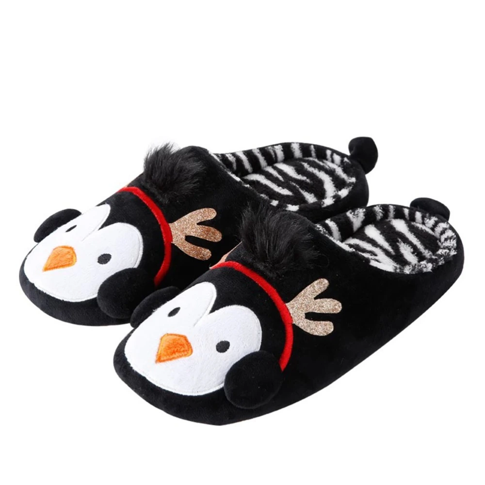 1 Pair Penguin Design Slippers Kids Winter Slippers Warm Slipper for Home Indoor