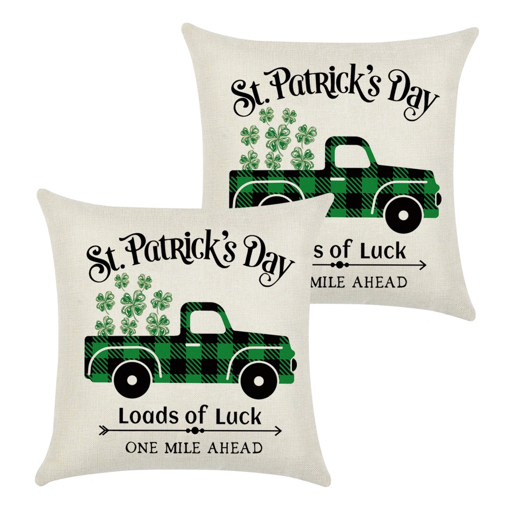 2pcs St Patrick's Day Cushion Cover Pillow Cover Cushion Cover Pillowcases