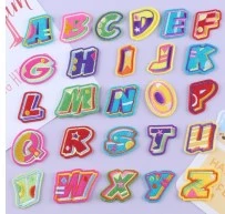 1 Set of Clothing Patches Letter Iron On Patches Embroidered DIY Patches Colored Sewing Letters