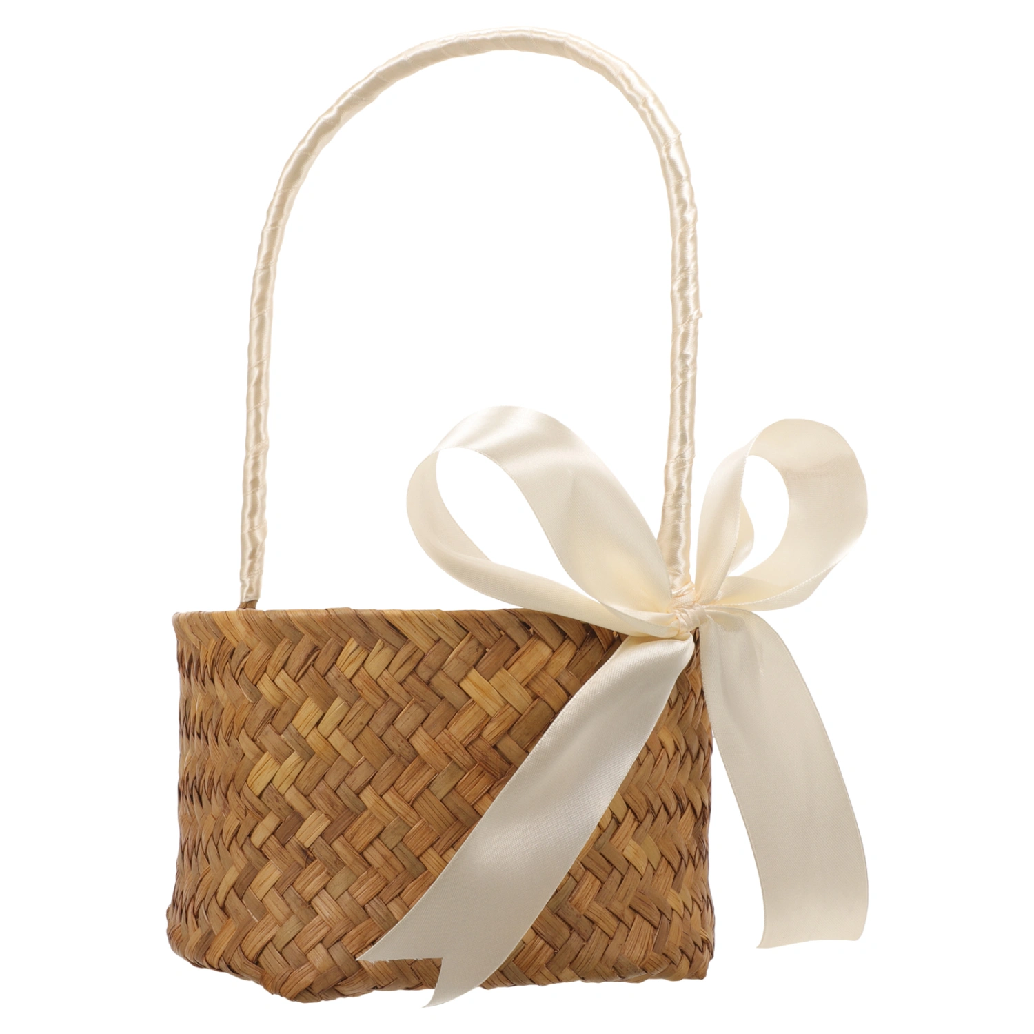 Picnic Basket with Handle Flower Girl Basket Garden Home Storage Basket Natural Basket