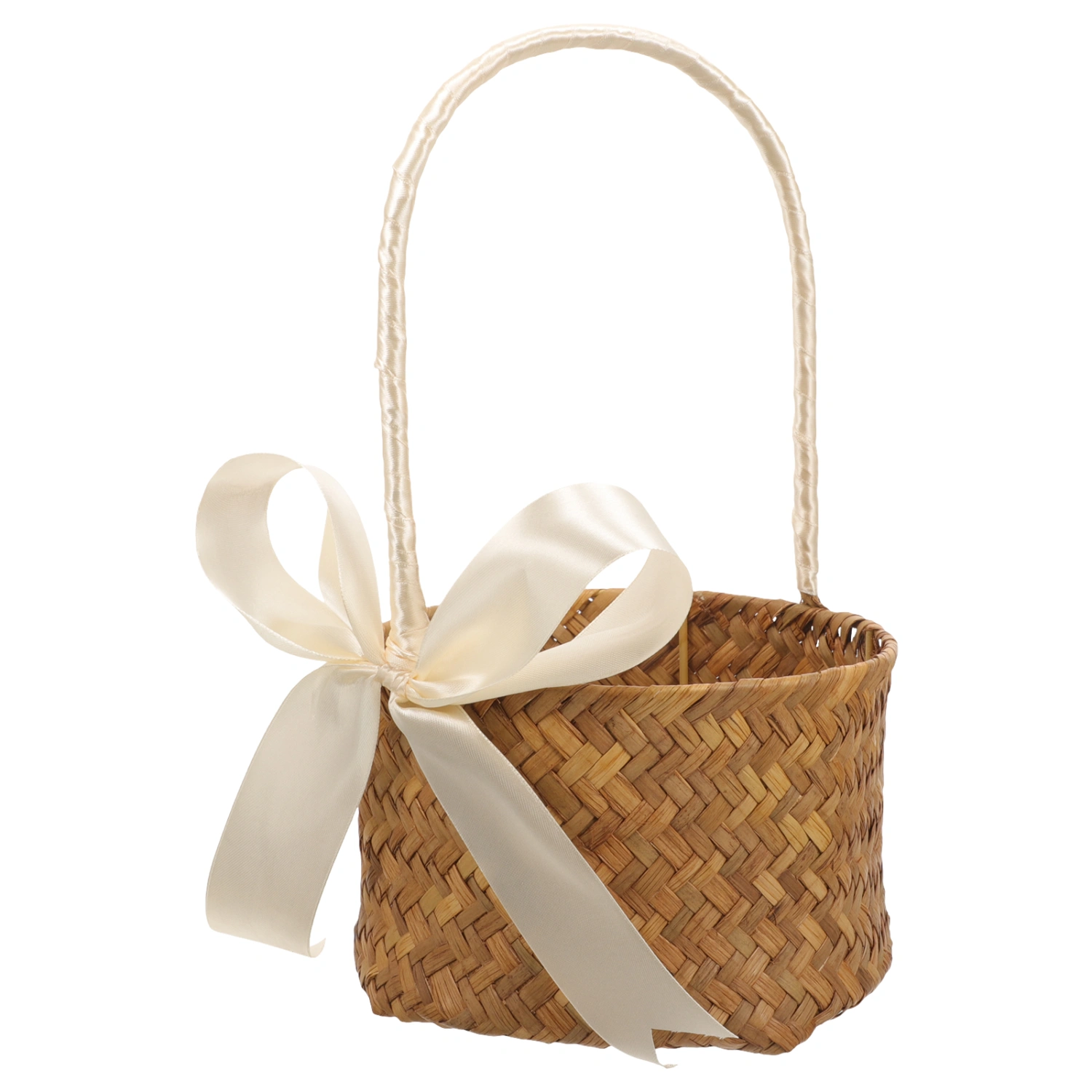 Picnic Basket with Handle Flower Girl Basket Garden Home Storage Basket Natural Basket