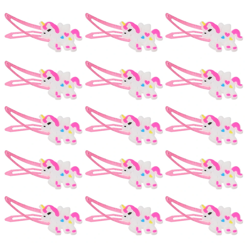 20pcs Unicorn Snap Hair Clips Girls Toddlers Kids Hair Clips Unicorn Style Hair Clips