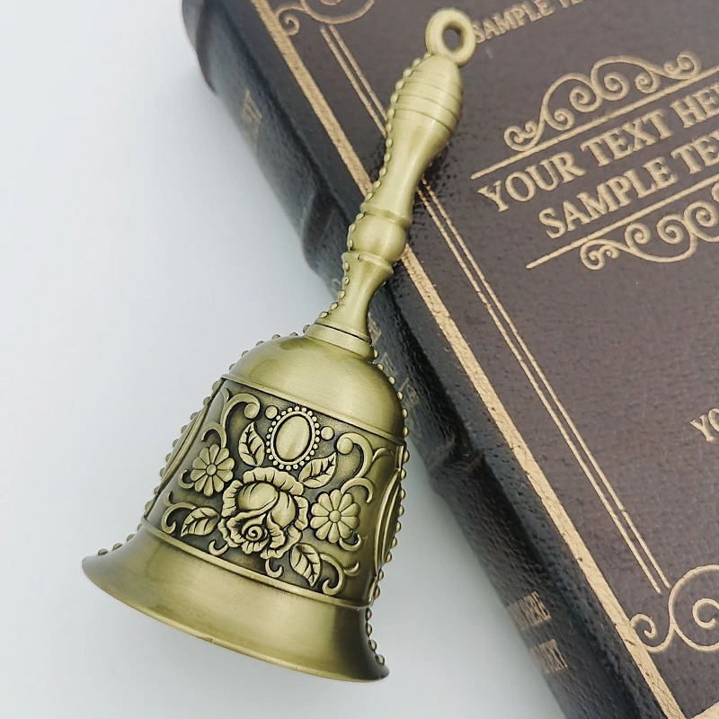 Vintage Hand Bell Multi-functional Call Bell Hand Shaking Bell Loud Sound Metal Hand Bell