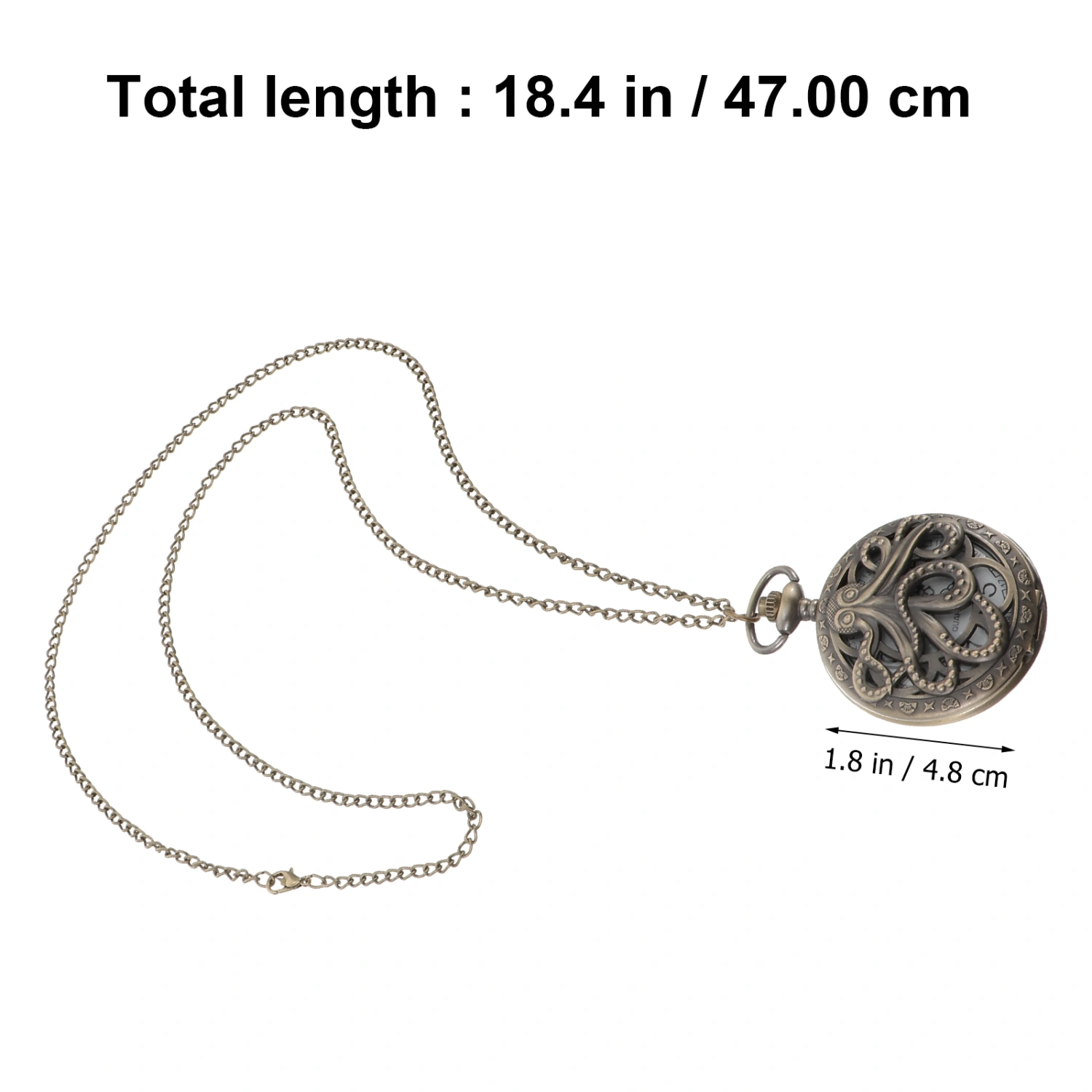 1pc Vintage Pocket Watch Hollow Out Pocket Watch Quartz Movement Watch