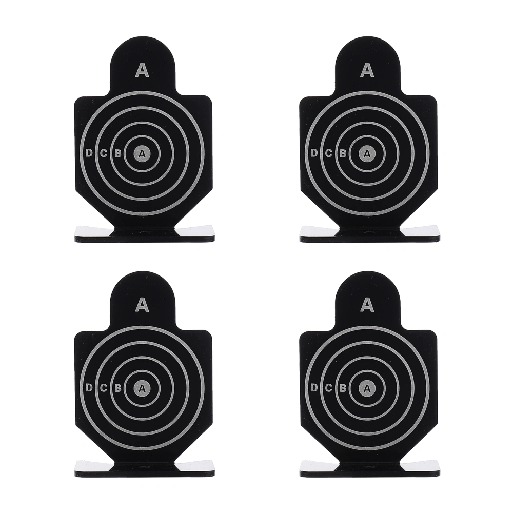 1 Set of 4 Pcs Aluminium Alloy Shooting Targets Durable Shooting Training Target