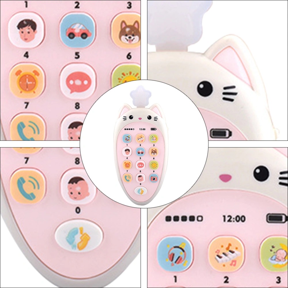 1Pc Children Early Education Music Learning Toy Cartoon Simulation Mobile Phone