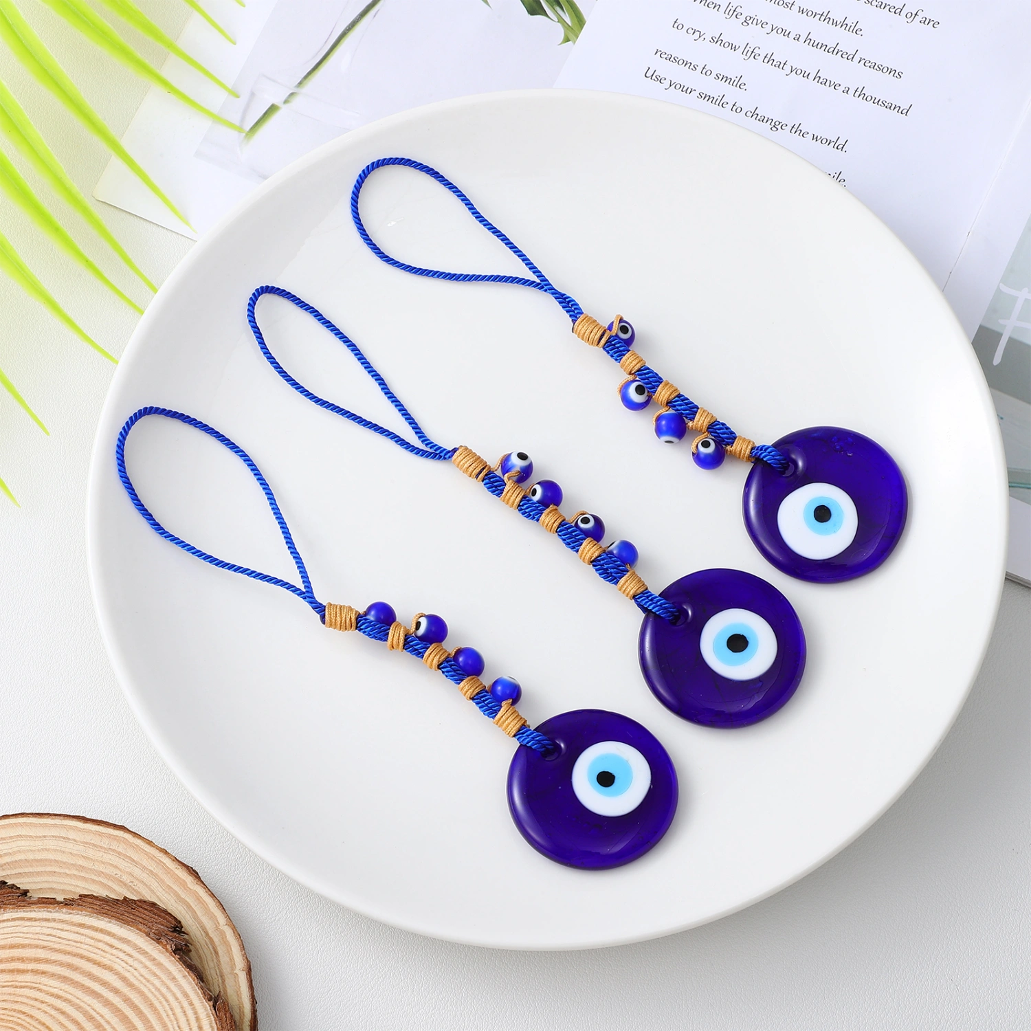3pcs Evil Eye Charms Evil Eye Hanging Decor Backpack Charms Car Hanging Ornament