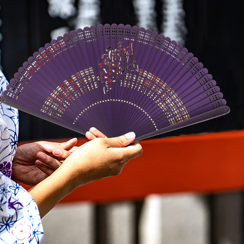 Folding Hand Fan Women Foldable Chinese Vintage Bamboo Fan Dance Performance Fan