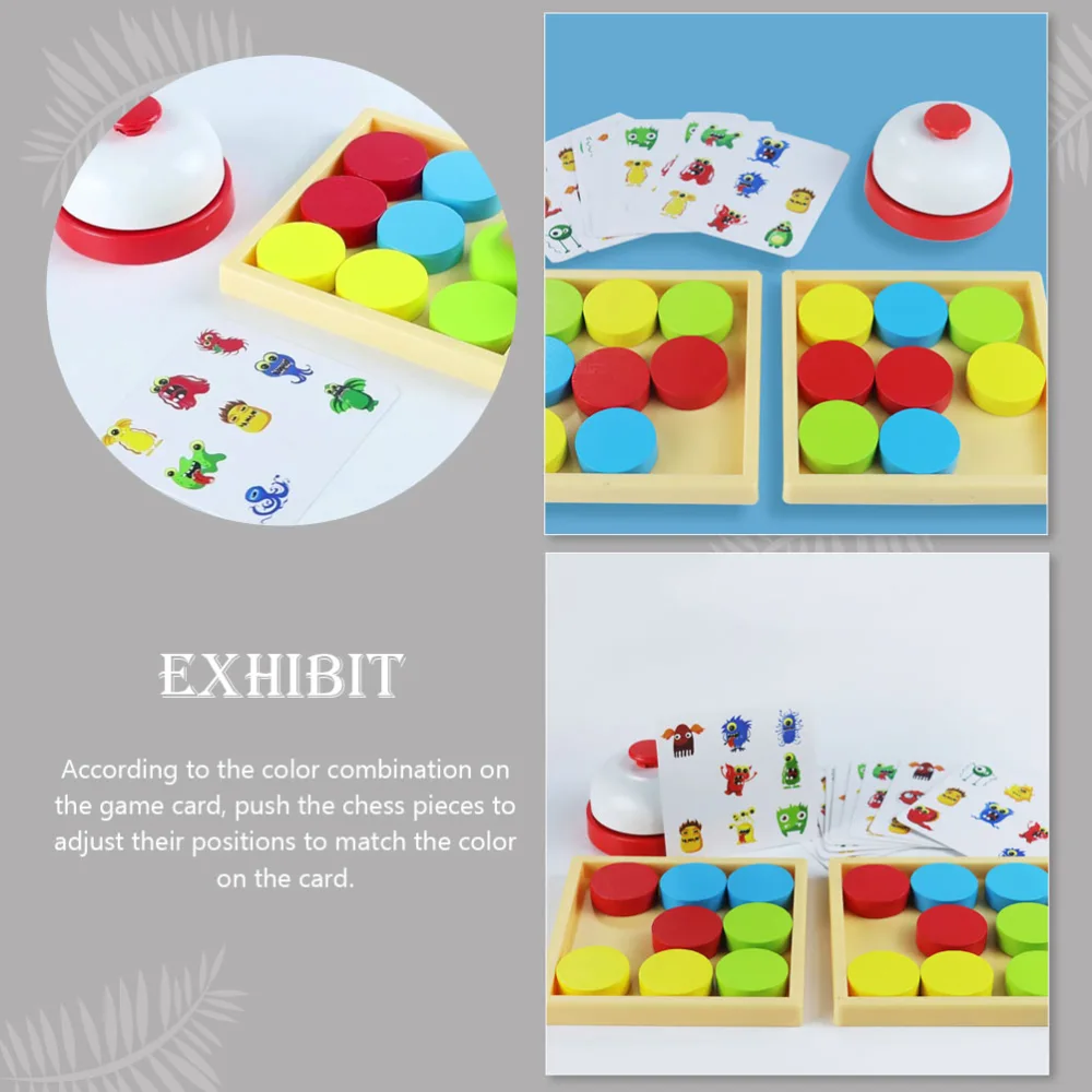 1 Set Pushing Table Game Toy Wooden Early Educational Toy Board Game Toy