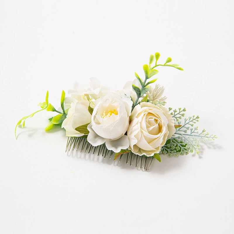 Artificial Flower Hair Comb Hair Styling Comb Decorative Hair Comb Women Hair Accessory