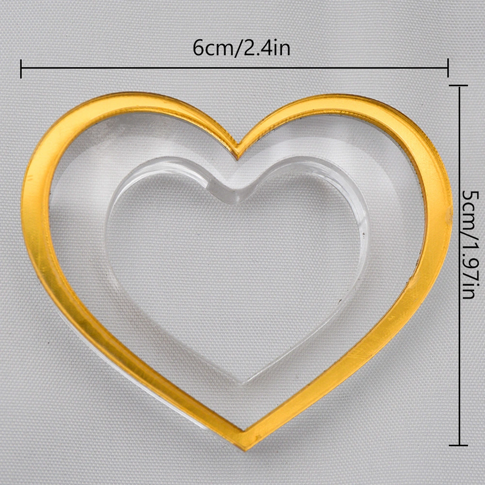 2pcs Napkin Ring Acrylic Table Napkin Holder Heart Shape Party Napkin Clasp