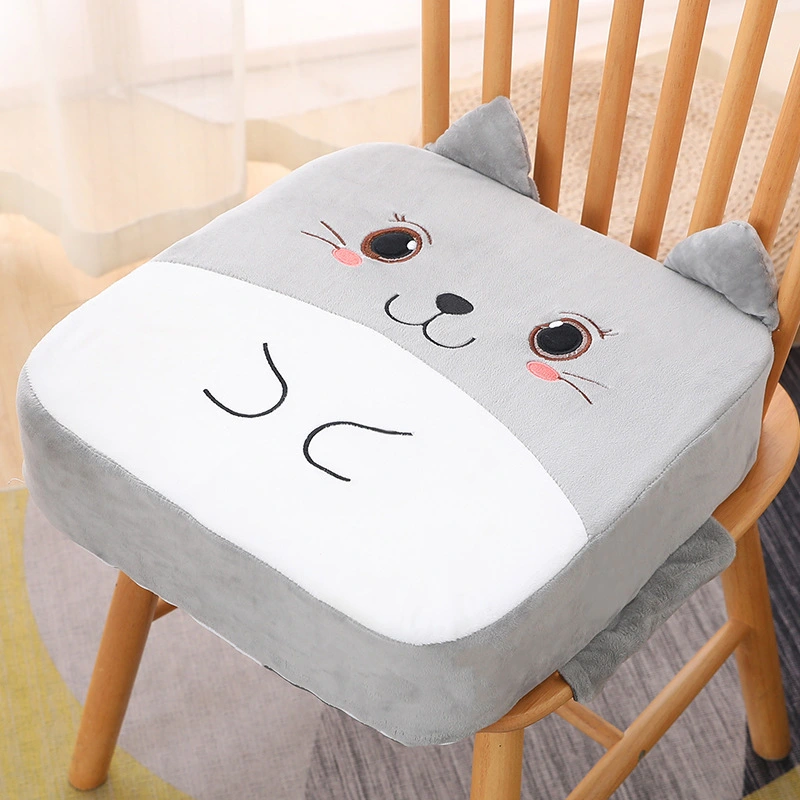 Cartoon Cat Kids Dining Chair Height Booster Seat Cushion Mat Pad for Boys Girls