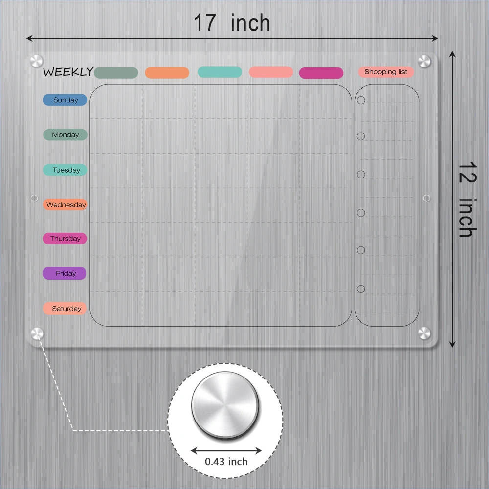 Acrylic Monthly Write Board Clear Write Board Dry Erase Whiteboard  Schedule Plan Board