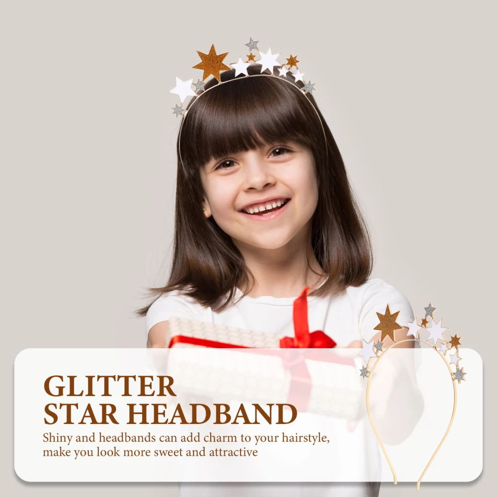 Glitter Star Headband Hair Clasp Headwear Party Hair Accessory for Women