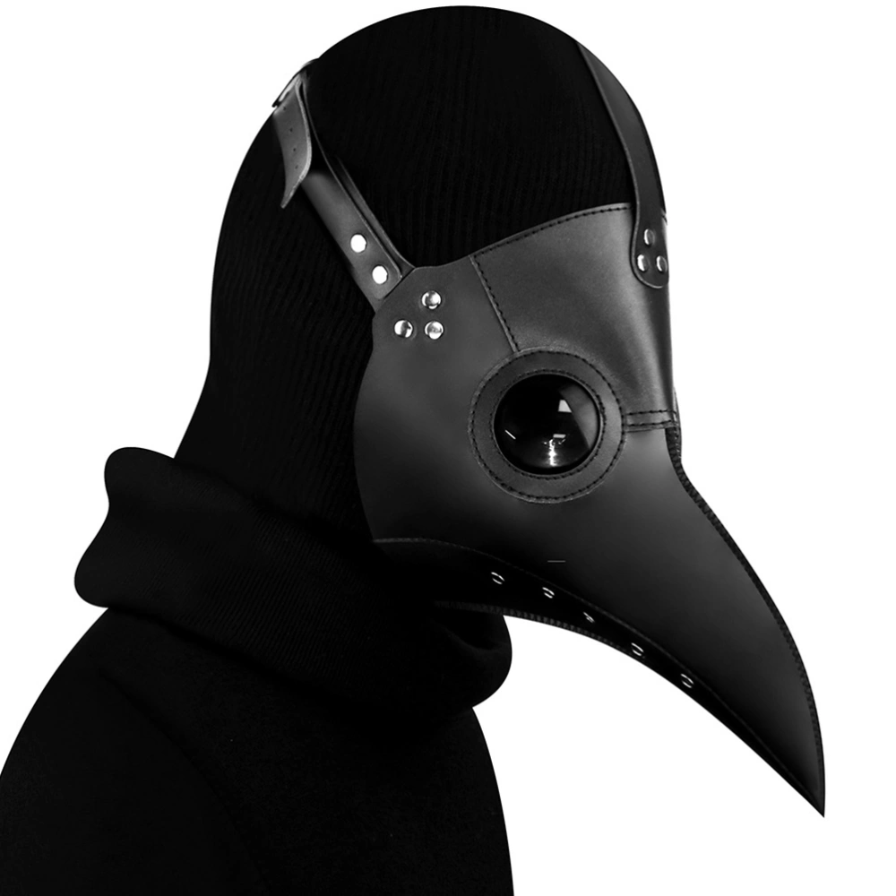 1pc Halloween Party Mask Costume Dance Party Props Plague Bird Mouth Mask Costume Accessory (Black)