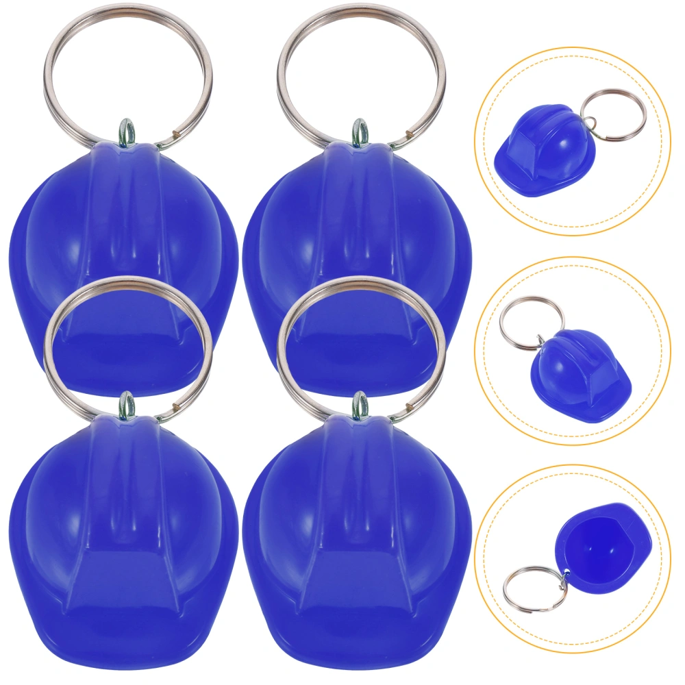 3pcs Helmet Shape Keychain Backpack Hanging Pendant Metal Keyring Phone Keychain