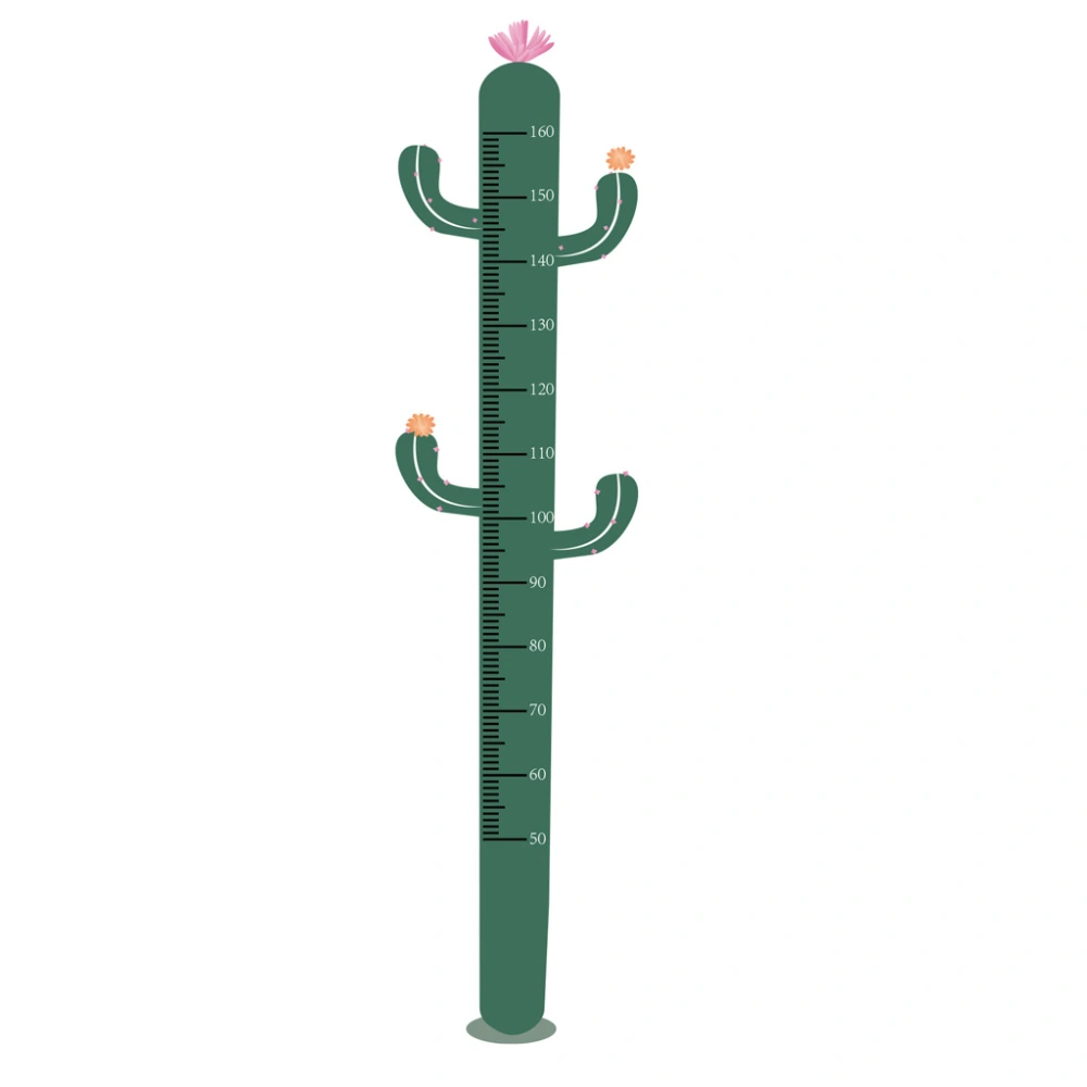 Height Growth Chart Cactus Shape Height Growth Measurement Sticker for Wall