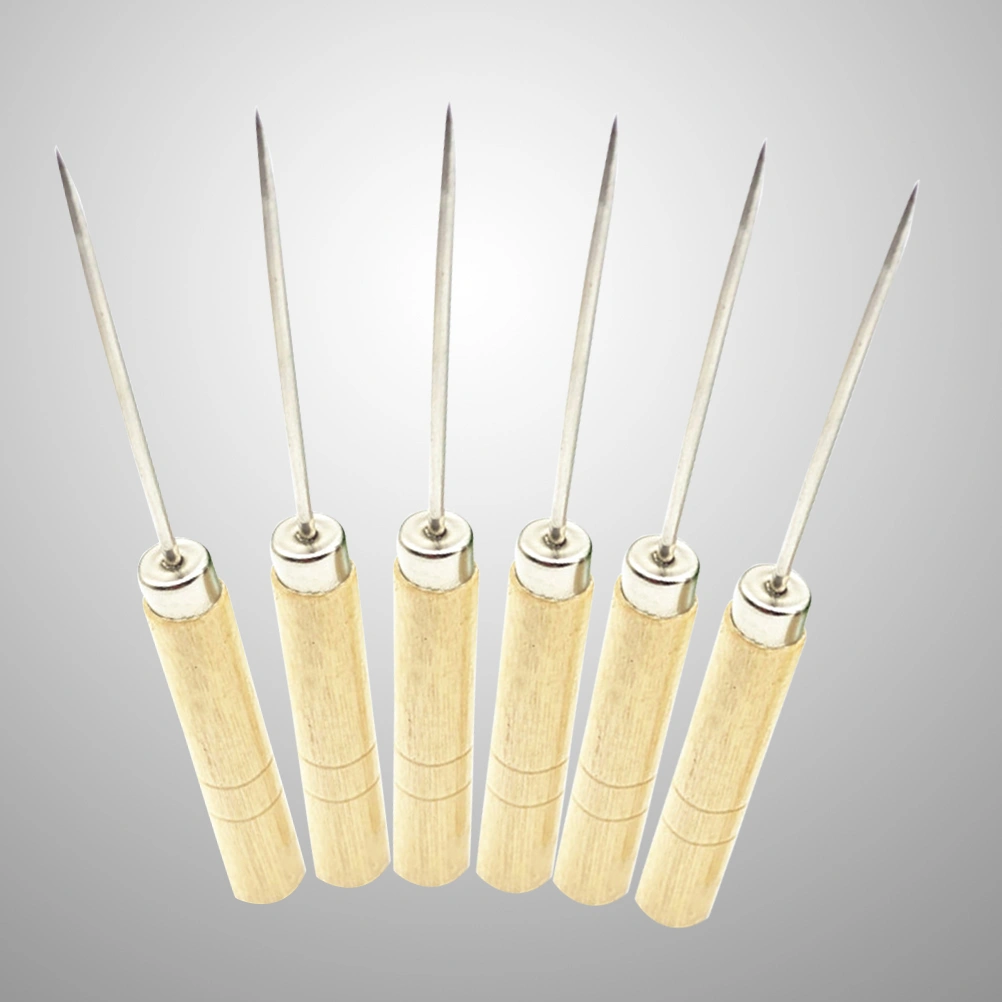 10pcs Wooden Handle Scriber Needle Modelling and Slotted Quilling Paper Tool Marking Patterns Awl Pick Needle