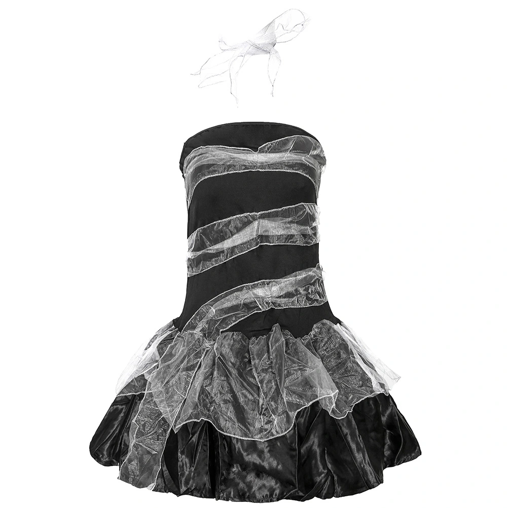 1Pc Halloween Dress Girl Zombie Costume Ghost Bride Dress Devil Dress Costume