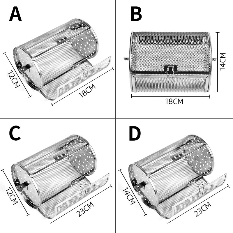 Stainless Steel Rotisserie Grill Rotisserie Roaster Basket Replacement Rotatable Heating Oven Cage