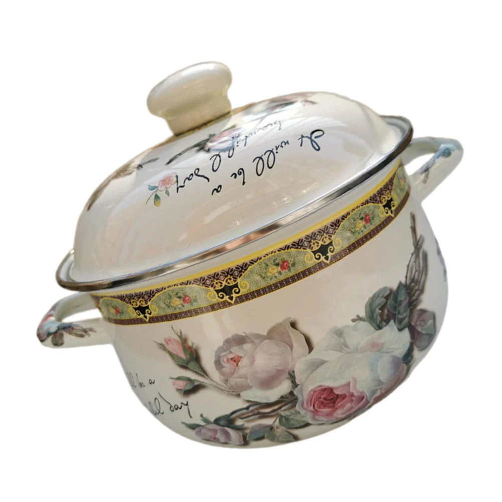 Enamel Stew Pot Kitchen Stockpot Enamel Cooking Pot Thickened Stock Pot