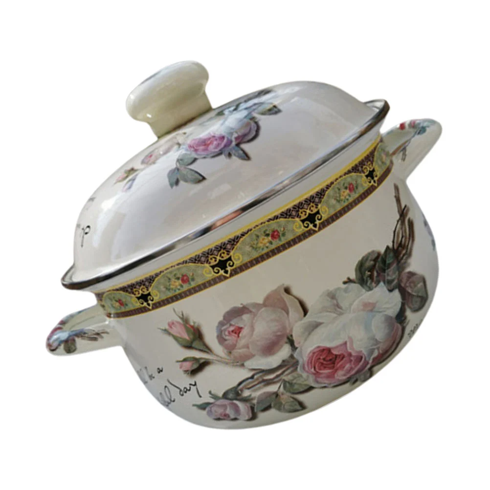 Enamel Stew Pot Kitchen Stockpot Enamel Cooking Pot Thickened Stock Pot