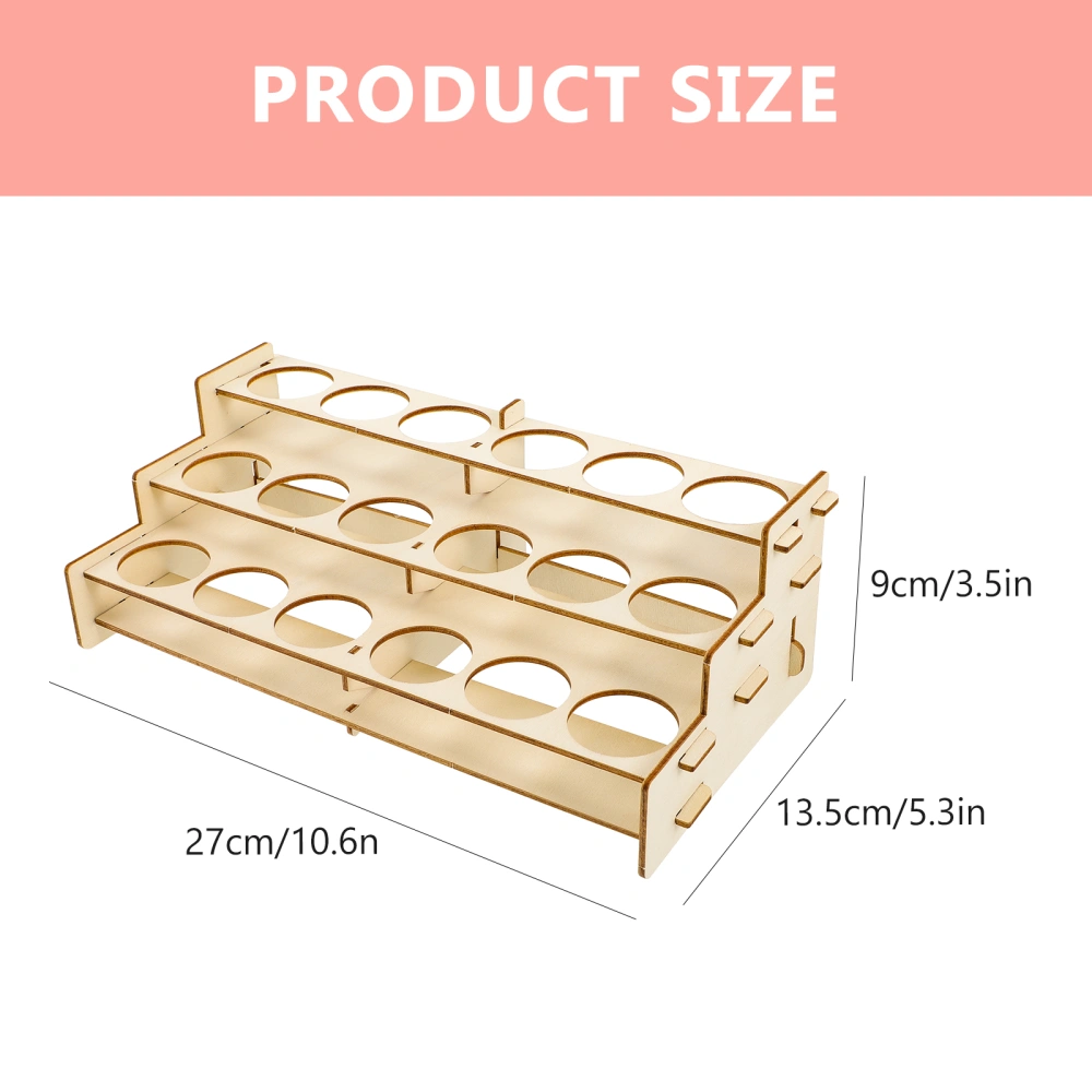 Wooden Paint Rack Storage Stand Pigment Holder Home Ink Bottle Storage Rack