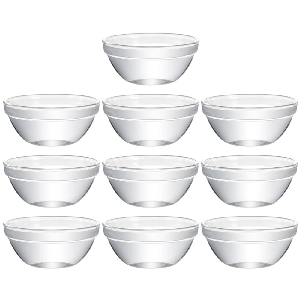 10Pcs Creative Dessert Bowls Decorative Food Bowls Transparent Salad Bowls