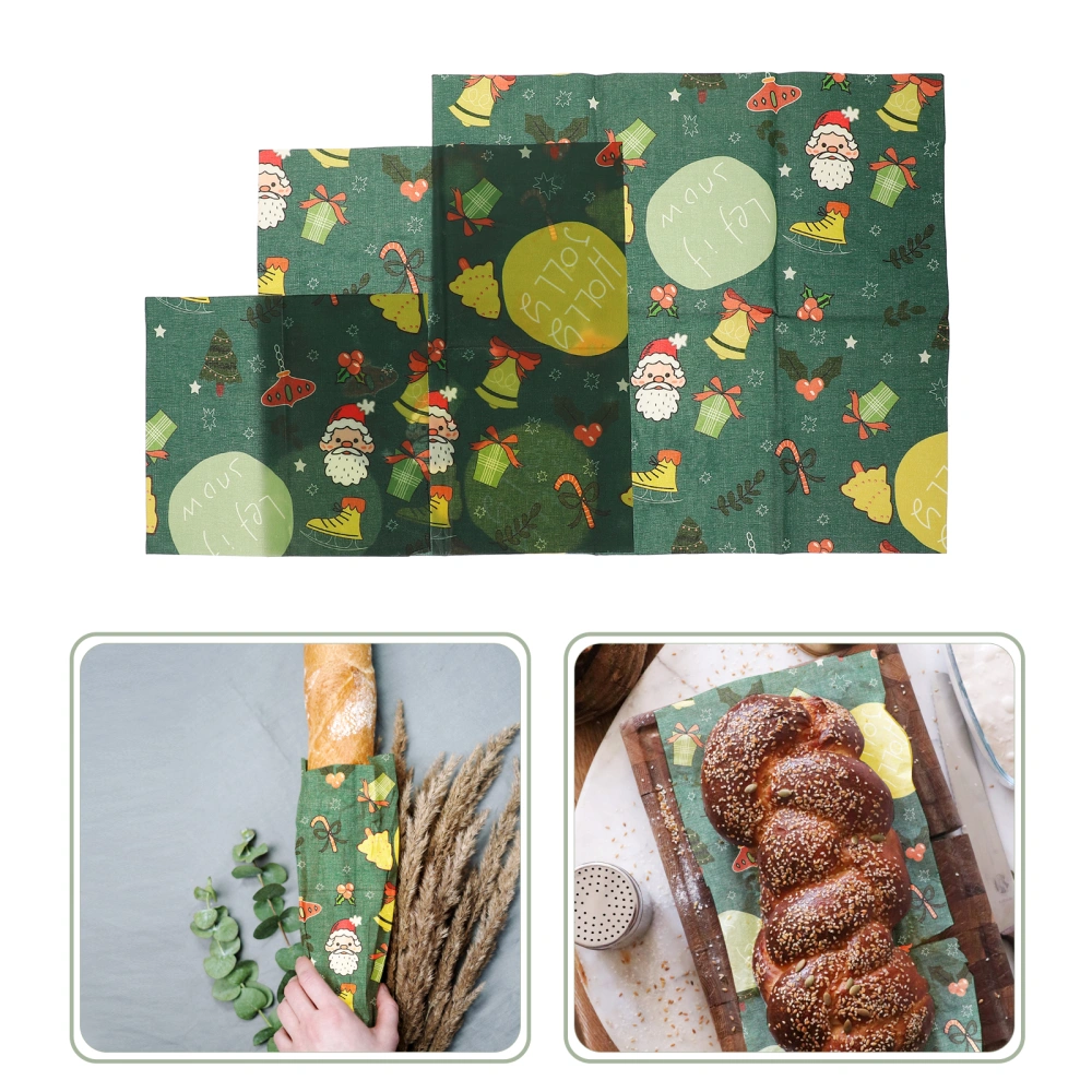 3Pcs Beewax Food Wraps Sustainable Food Wraps Reusable Food Wrapping Sheets