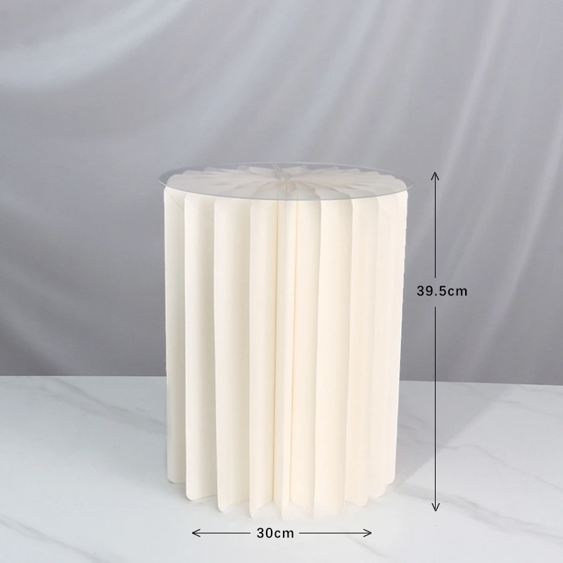 1 Set Folding Pillar Ornament Paper Dessert Platform Paper Roman Column Wedding Paper Cylinder Table