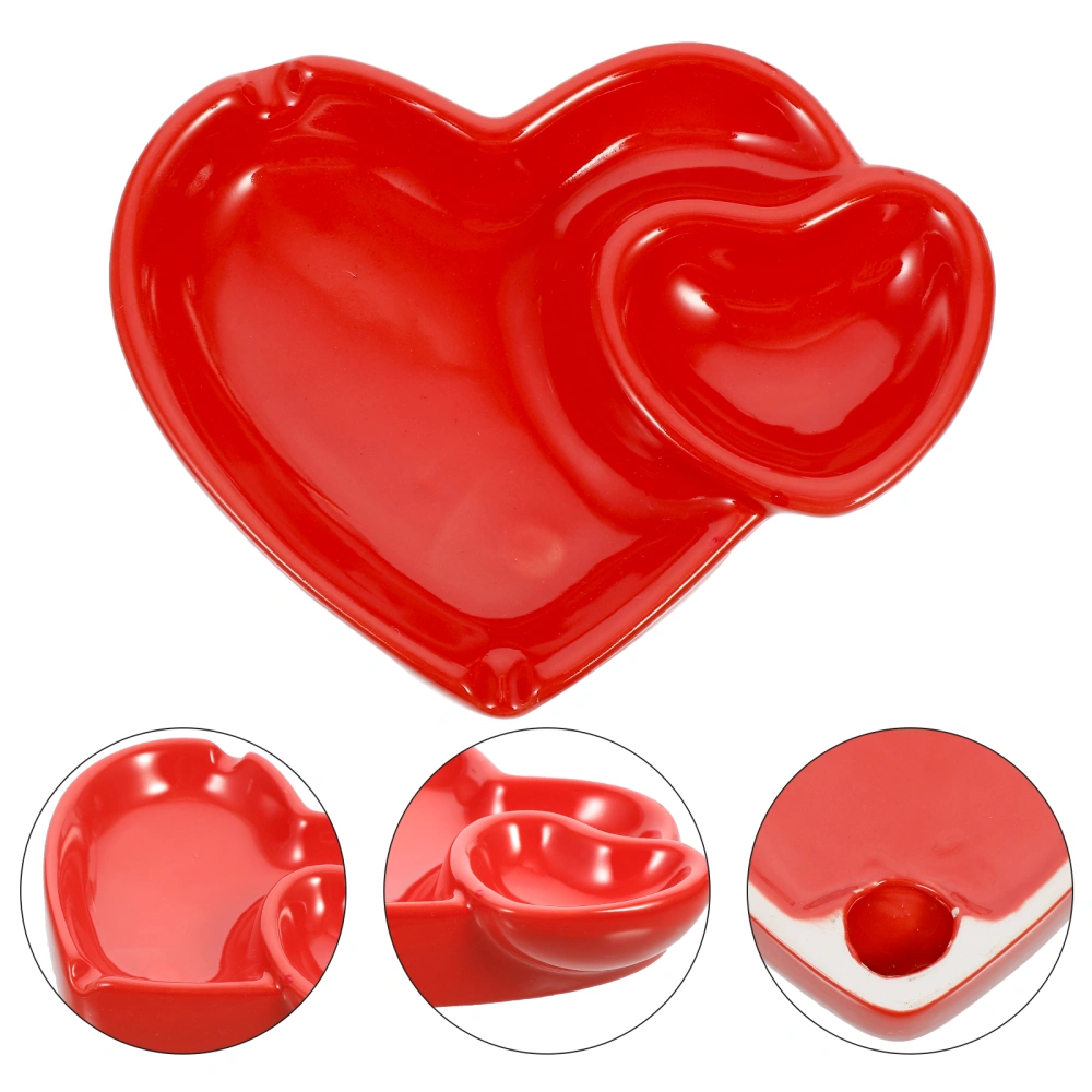 Ceramic Cigarette Ashtray Home Office Creative Heart Shaped Cigarette Ashtrays