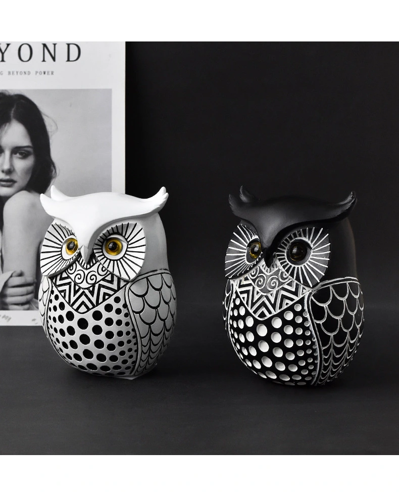 Owl Statue Home Decor Bookshelf Bedroom Living Room Owl Decor Office Table Decoration