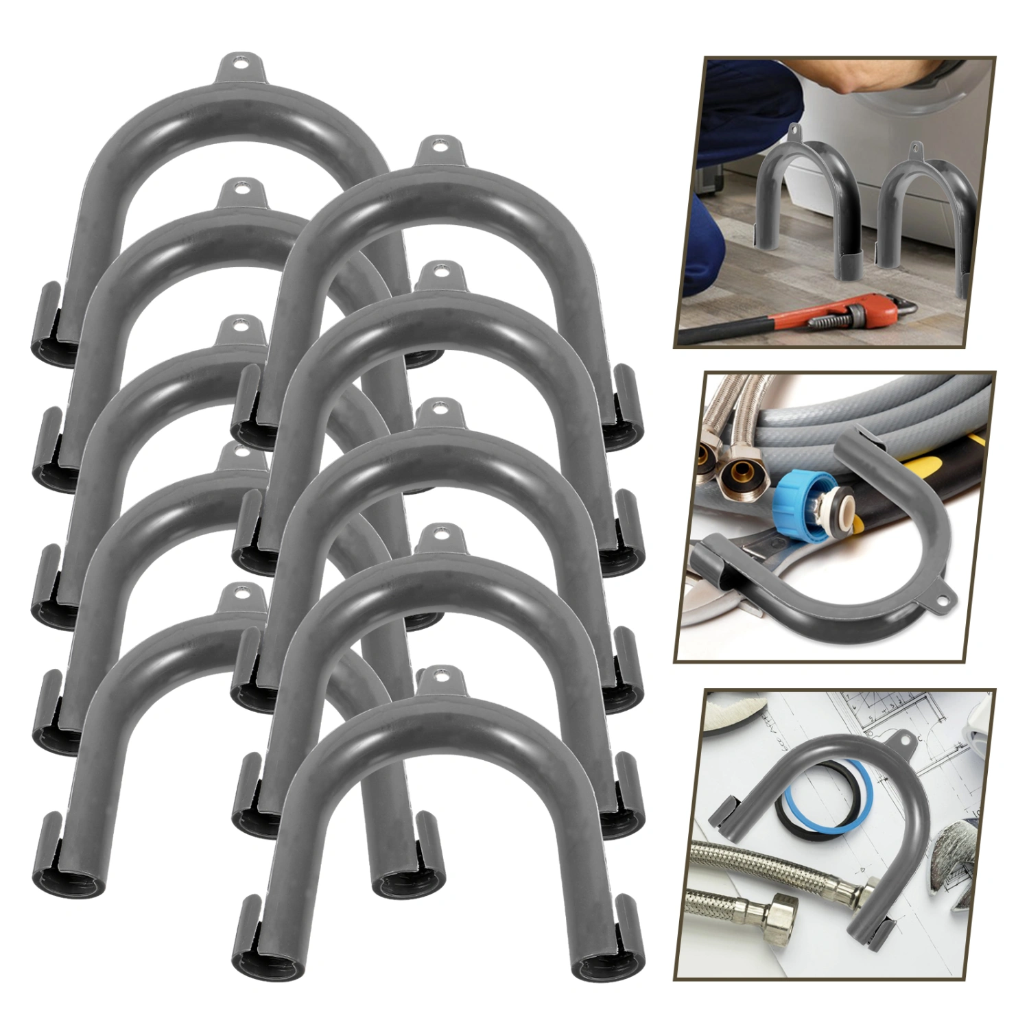 10pcs Washing Machine Drain Hose Holder Drain Hose Guide Assembly U Bracket