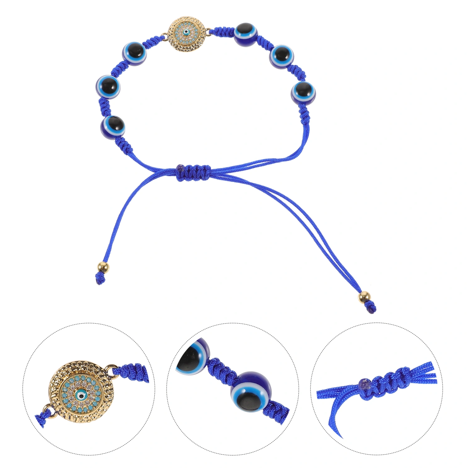 Evil Eye Beaded Bracelet Evil Eye Beads String Rope Braid Bracelet Women Hand Chain