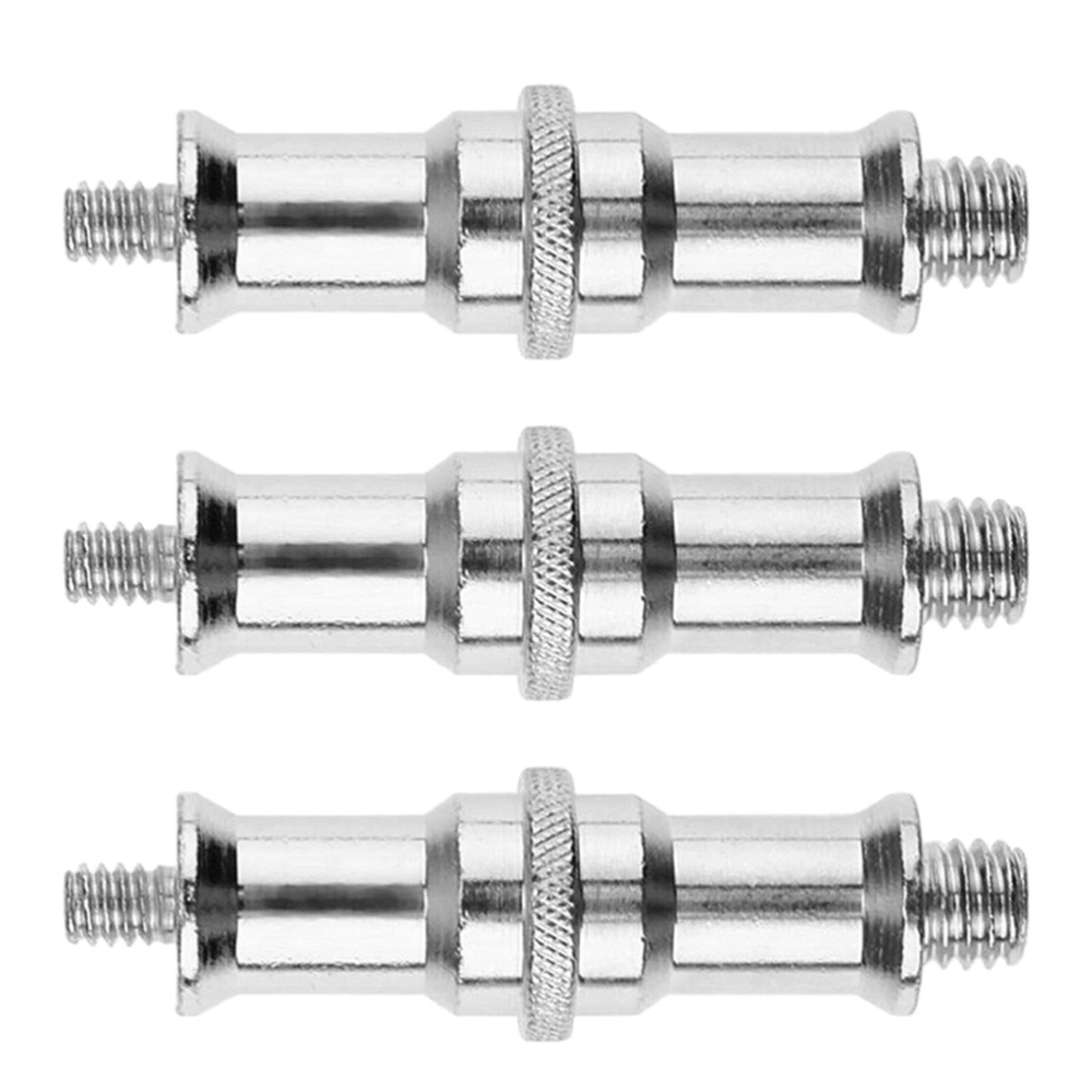 3pcs 1/4 to 3/8 Threaded Screw Adapter Spigot Stud for Flash Light Stand