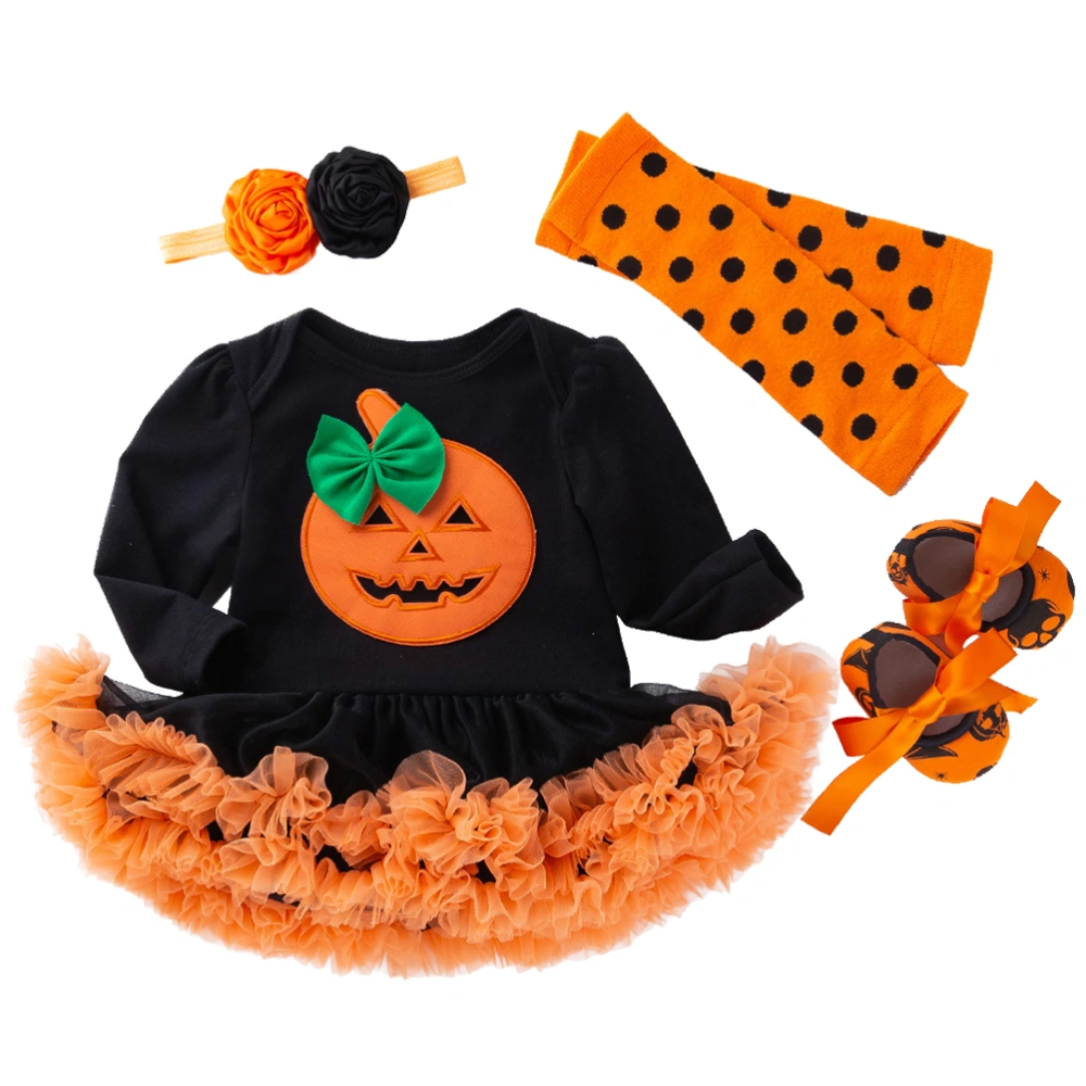 1 Set Infant Halloween Romper Lovely Tutu Skirt Baby Halloween Costume Decors