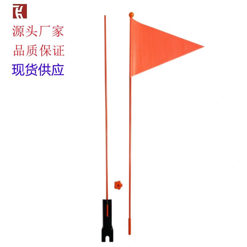 2 Sets Bike Rear Flag Advertising Bike Flag Cycling Bike Flag Bicycle Tail Flag Safety Triangle Flag