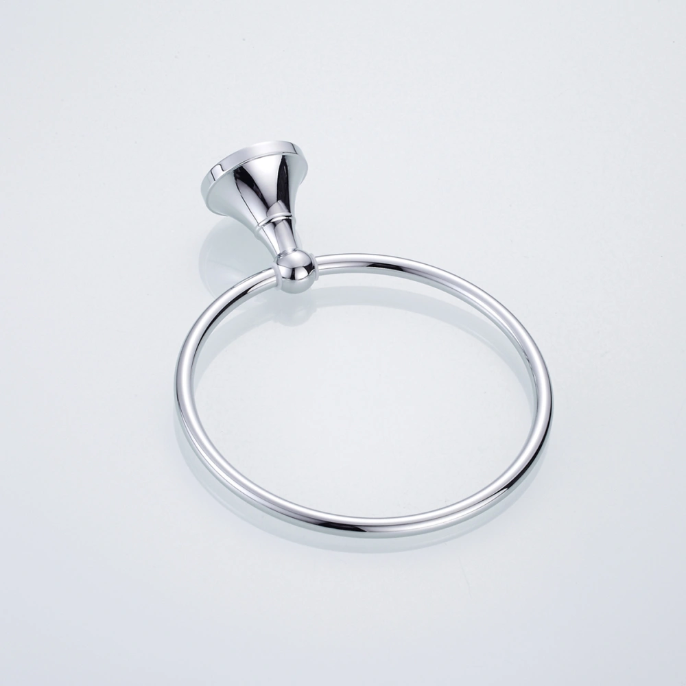 Round Towel Ring Bathroom Chrome-plated Copper Material Simple Hanging Round Towel Ring