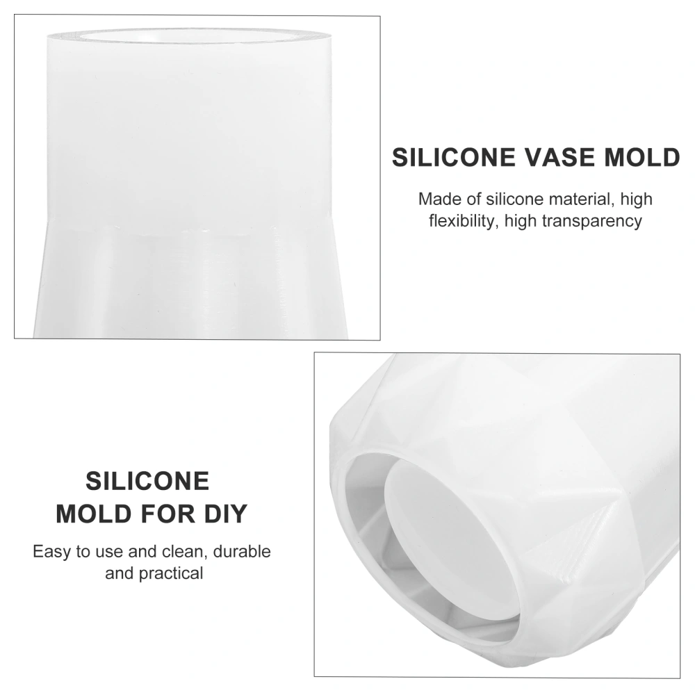 1Pc Silicone Vase Mold Crystal Epoxy Mould DIY Storage Container Making Mold