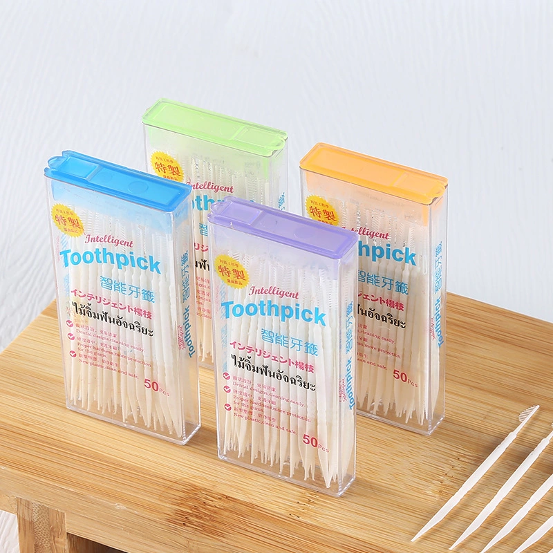 5 Boxes Double Head Dental Picks Tooth Floss Picks Interdental Brush Flosser Sticks Oral Cleaning Tool