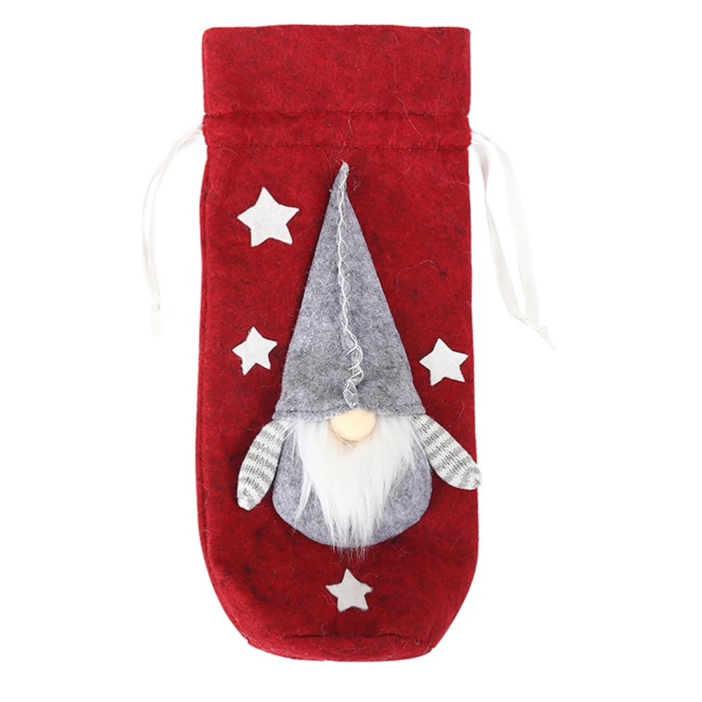 Christmas Gnome Doll Wine Bag Christmas Red Wine Bottle Cover Champagne Pouch