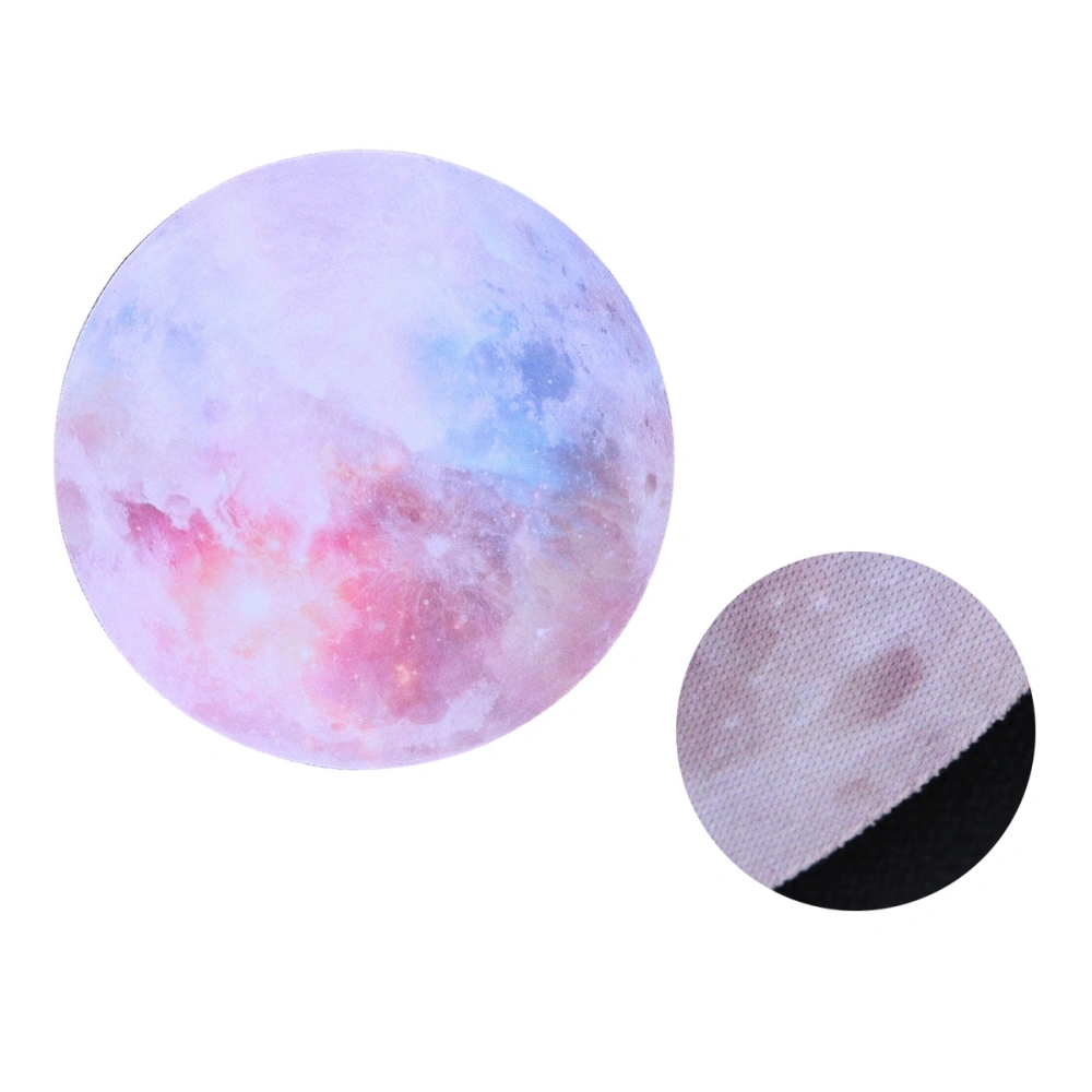 Mouse Pad Creative Small Fresh Personality Planet Mouse Pad Rubber Cushion (Primary Color Rainbow Moon)