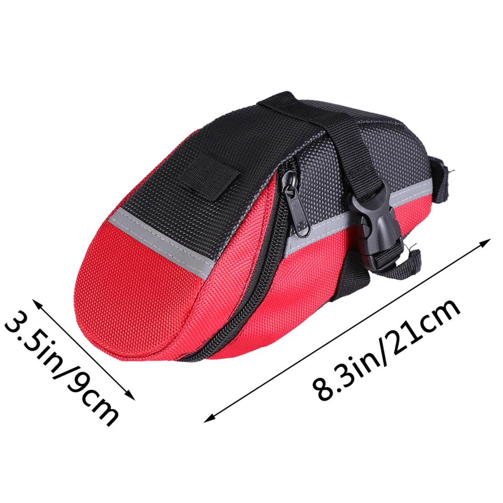 Outdoor Waterproof Cycling Mountain Bike Back Seat Rear Bag Portable Bike Saddle Bag MTB Front Tube Tool Bags Tail Pouch(Red)