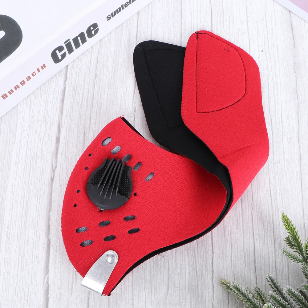 Dust Mask PM 2.5 Activated Carbon Mask Air Filtering Dust Respirator with Filter for Outdoor Activities(Red)