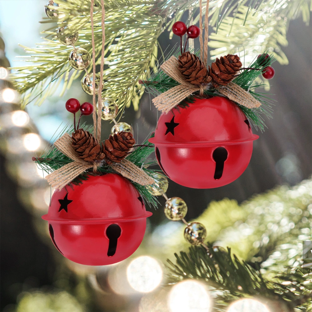 4pcs Christmas Tree Hanging Bell Ornaments Bell Pendants Xmas Party Supplies